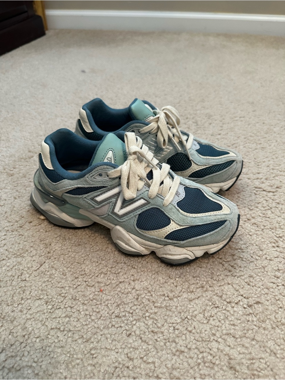 New Balance Teal & Cream Athletic Sneakers